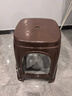 OEING塑料凳子【承重400斤】家用加厚简约高凳餐桌板凳方凳商用凳子 棕咖46厘米高 加厚款一张 实拍图
