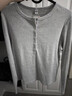 优衣库女装罗纹亨利领T恤/长袖修身短款内搭打底25新款479591 02 浅灰色 XL /165/92A 实拍图