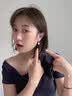 红妆诺水钻蝴蝶结珍珠吊坠耳扣耳环女气质高级感2026新款简约百搭耳饰 E4124水钻蝴蝶结珠珠耳扣一对 实拍图