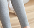 浪莎打底裤女外穿纯棉春秋季高腰磨毛保暖裤纯色棉螺纹薄款灰色紧身裤 实拍图