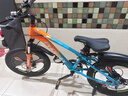 凤凰山地自行车男女变速山地车碟刹青少年儿童自行车学生单车 星际 橙蓝【变速+三刀轮】 20寸【适合125-160cm】 实拍图