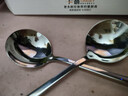 广意 316L不锈钢勺子加大加厚汤勺分餐勺调羹汤匙长柄饭勺2支 GY1490 实拍图