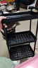 小推车置物架落地卫生间多层厨房移动零食蔬菜卧室床头收纳储物架 【三层】黑色送4轮 【活动中】 实拍图