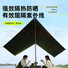 小魔户外天幕露营装备 便携遮阳棚 大空间野餐防雨防晒大凉棚 流沙金  实拍图