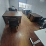 甘慕实木办公桌办公室职员电脑桌财务工位双人位桌椅组合简易书桌子 【五抽带门】深胡桃色120cm 单桌 实拍图