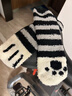 北极绒毛绒袜子女珊瑚绒秋冬加厚长筒袜保暖地板袜猫爪可爱居家 随机色 1双 均码 实拍图