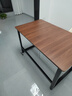 馨美凯电脑桌台式家用简易书桌办公桌简约现代工作台租房卧室学习写字桌 【单桌1.6cm厚桌面】黑架+深胡桃 长120cm*宽70cm*高74cm 实拍图