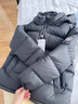 保姆鹅  【风墙】儿童羽绒服宝宝中长款护脸加厚外套保暖童装[NG2664] 炭黑 100 实拍图