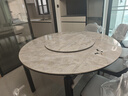 梓屋餐桌家用加厚岩板餐桌椅组合方圆两用餐桌813#1.5米桌+101皮椅*6 实拍图