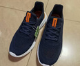 斯凯奇（Skechers）夏季男鞋新款轻便一脚蹬透气网面休闲运动跑步鞋百搭慢跑鞋 海军蓝色/橘色/210281-NVOR 42.5 实拍图