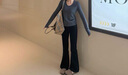 SIINSIIN【专享】阔腿裤女2024加绒裤子垂感休闲简约直筒裤黑色高腰收腹裤 【暖皮常规款】显瘦黑 加绒 L 【120-140斤】 实拍图