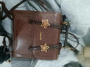 简木格油蜡皮复古小包背包学生26斜挎包美拉德日常通勤学院风JK双肩包 双肩包【棕色带挂件】 实拍图