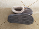 奥康（Aokang）包跟棉拖鞋男士冬季保暖室内居家老人防滑防臭加绒全包棉鞋女外穿 深灰 40-41 【适合39-40】 晒单实拍图