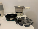 BING YUE便携式电煮锅小型多功能锅分体式电火锅学生宿舍折叠旅行出差双锅304不锈钢 1.6L 乳白色【豪华款】-煎/炖/蒸/煮/焖/涮 实拍图