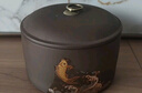 宅轻松紫砂茶叶罐白茶红茶普洱茶罐茶具配件家用办公茶叶密封罐年年有余 实拍图