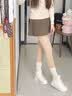 环球奶白色加绒高帮棉鞋女2025冬新款毛茸茸校园风潮流休闲运动鞋板鞋 实拍图