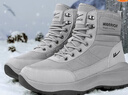 回力(Warrior)冬季男鞋雪地靴男加绒保暖靴子男1975 灰色41 实拍图