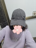 啄木鸟破洞棒球帽子男女通用斜纹棉鸭舌帽显脸小加大加宽帽檐软顶遮阳帽 灰色 均码 帽围可调(头围55-60cm) 实拍图