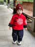 嘟嘟家男童牛仔裤加绒冬季女童裤子冬装儿童长裤国风新年衣服宝宝拜年服 牛仔蓝色 90 实拍图