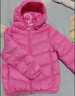 笛莎（DEESHA）童装女童2025秋冬短款三防轻薄羽绒服外套 樱桃红 140 实拍图