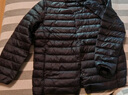 鸭鸭（YAYA）佟丽娅同款轻薄羽绒服女新款冬季短款圆领内胆修身时尚薄外套男 黑色【男款无领YE3C700311Y】 3XL 【建议140-155斤】 实拍图