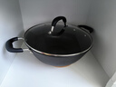 苏泊尔（SUPOR）炒锅双耳炒锅铁锅深型平底无涂层铸铁炒锅燃气电磁炉通用加深加大 32CM(适合2~5人)  32cm 实拍图