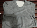 恒源祥纯羊毛衫男冬季加厚V领毛衣中年鸡心领羊毛绒衫爸爸装针织打底衫 灰色+V领 L (170) (建议130-140斤) 实拍图