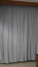 铭聚布艺（MINGJU） 窗帘 全遮光窗帘成品窗帘布遮阳帘 涤塔夫浅灰挂钩式2.0*2.7单片 实拍图