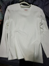 拇指白小T热力加厚加绒长袖T恤秋冬新款保暖百搭打底衫 男款白色 XL 实拍图