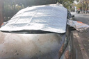 闲鸟汽车前挡风玻璃罩遮雪挡前挡罩车衣冬季半罩防雪防霜防冻风挡罩 实拍图