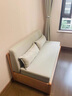 源氏木语实木沙发床现代简约多功能可折叠床北欧风小户型客厅两用双人沙发 1.55m山毛榉原木色(米白) 实拍图