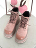 骆驼（CAMEL）复古工装靴厚底增高大黄靴潮流马丁靴 L24W013663 粉色 37 实拍图