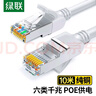 绿联六类纯铜网线 CAT6类千兆网络高速监控连接线 电脑8芯双绞线 POE供电成品跳线灰白色10米25030 实拍图