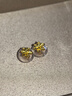 六福珠宝情人节礼物 足金栀子花黄金耳钉耳饰计价G01G0027DS 约0.94克- 实拍图