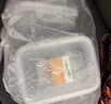 龙士达微波炉饭盒上班族保鲜盒 透明塑料密封便当盒可加热 400ML 4个装 实拍图