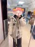 LUCK SWAN GODSE羽绒服女中长款工装派克服男情侣冲锋衣冬季极寒大衣加厚保暖外套 米白色-常规款-东北旅游必备貉子大毛领 -男女同款 M 【建议体重：90-105斤】 实拍图