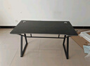甄严选电脑桌台式电竞桌椅套装组合桌子办公家用桌学习桌书房书桌写字桌 【黑架+黑碳纤纹面】单桌120*60 实拍图