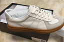 百丽舒适牛皮休闲男鞋秋季商场同款复古德训鞋52022CM0 白色 41 (255mm) 实拍图
