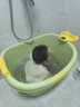 奔麦【送货到门】儿童泡澡桶沐浴桶洗澡盆宝宝洗澡桶婴儿游泳桶家用坐 【特大号】(0-15岁适用)绿 实拍图