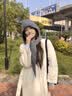 南木熊帽子韩系ins帽子围巾一体保暖针织帽女冬季护耳巴拉克拉法毛线帽 灰色 实拍图