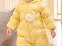 巴拉巴拉童装婴儿连体羽绒服轻薄羽绒服宝宝衣服2025冬装抱衣爬服男童女童 黄色雪人-白鸭绒 90 cm-充绒量47g 实拍图