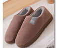 回力纯色全包棉鞋情侣室内外防滑保暖棉拖鞋HLX0233棕色42-43码 实拍图