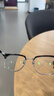 蔡司（ZEISS）镜片近视眼镜框男半框防蓝光辐射可配带散光度数眼睛女钛合金镜架 简约款 黑银 配colorein镜片1.56防蓝光 0-600 实拍图