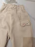 小黄鸭女童裤子秋冬款女宝宝加绒保暖儿童长裤冬季加厚灯芯绒卫裤 杏色-加绒（适合零上） 100 建议90-100cm2-3岁 实拍图