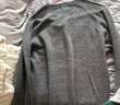 优衣库男装女装柔软绵羊毛圆领针织衫/长袖毛衣毛衫478541 07 青灰色 2XL /185/112C 实拍图