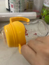 适合贝qin亲奶瓶盖宽口径贝亲奶瓶配件盖帽组标口奶瓶圈旋盖螺牙盖子 橘黄色盖帽+橘黄色手柄 实拍图