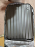 皇冠（CROWN）大容量铝框行李箱拉杆箱5308 铁灰拉链 20英寸可登机 扩容增大18% 实拍图