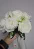 立始手捧花结婚领证道具仿真花婚礼装饰花束求婚订婚新娘伴娘玫瑰假花 【白色】手捧花束 尺寸（20*20cm） 实拍图