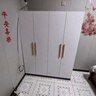 束寻【上门安装】衣柜现代简约实木挂衣杆经济型简易组装出租房卧室 两门80*40*180暖白+胡桃色 自行安装 实拍图