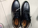 卡帝乐鳄鱼（CARTELO）牛皮正装休闲男士低帮系带皮鞋男冬季保暖男式棉鞋1511黑色加棉43 实拍图